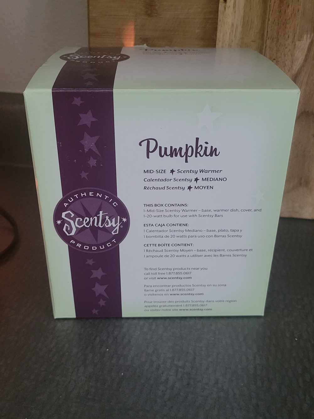 Scentsy Ceramic Pumpkin Wax Warmer in Warm Orange - Picture 2 of 5
